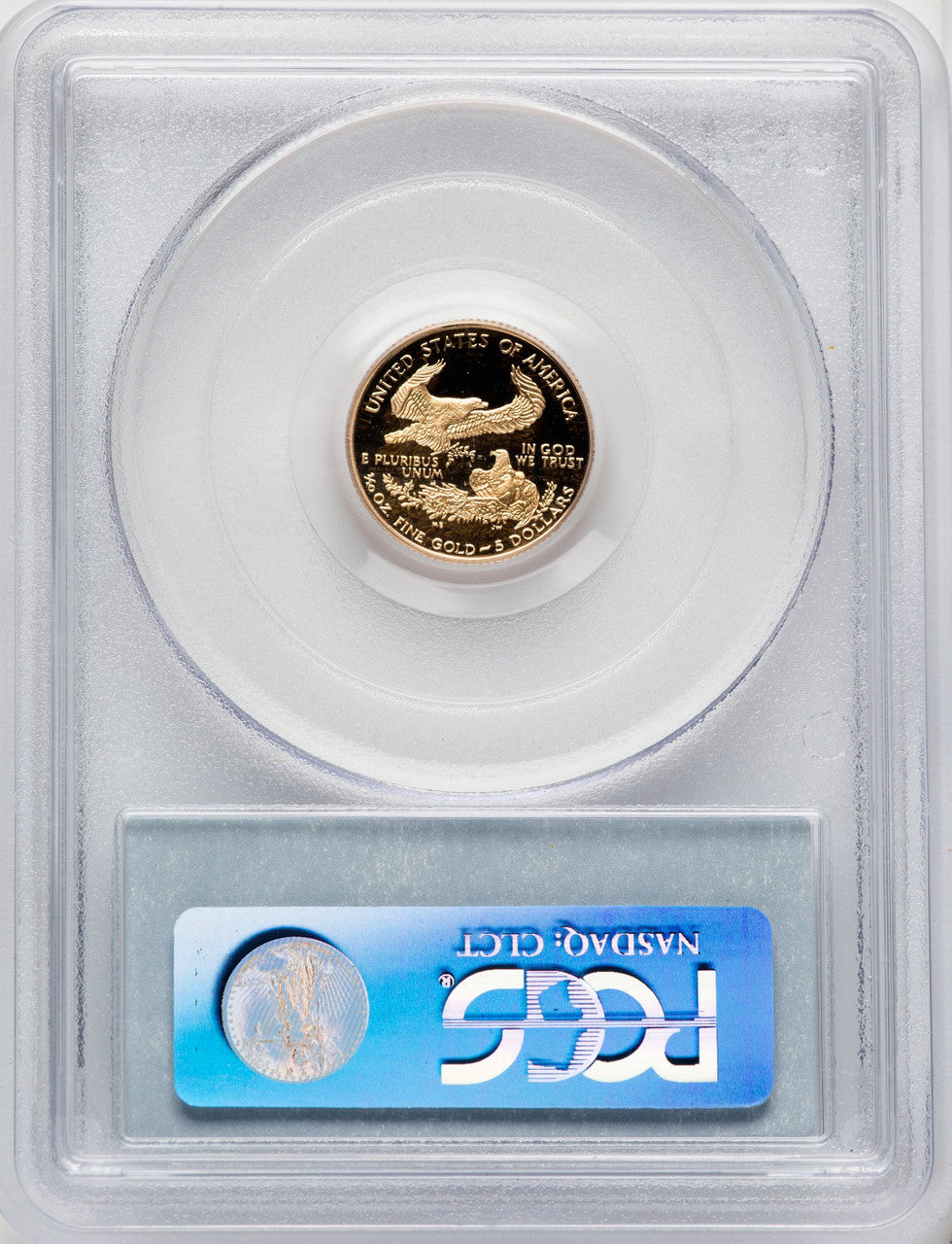 2000-W $5 Tenth-Ounce Gold Eagle Blue Gradient PCGS PR70