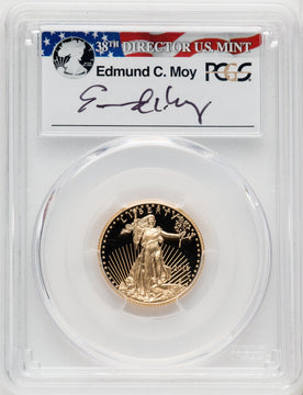 2016-W $10 Quarter-Ounce Gold Eagle 30th Anniversary First Strike PCGS PR70 Moy Signed
