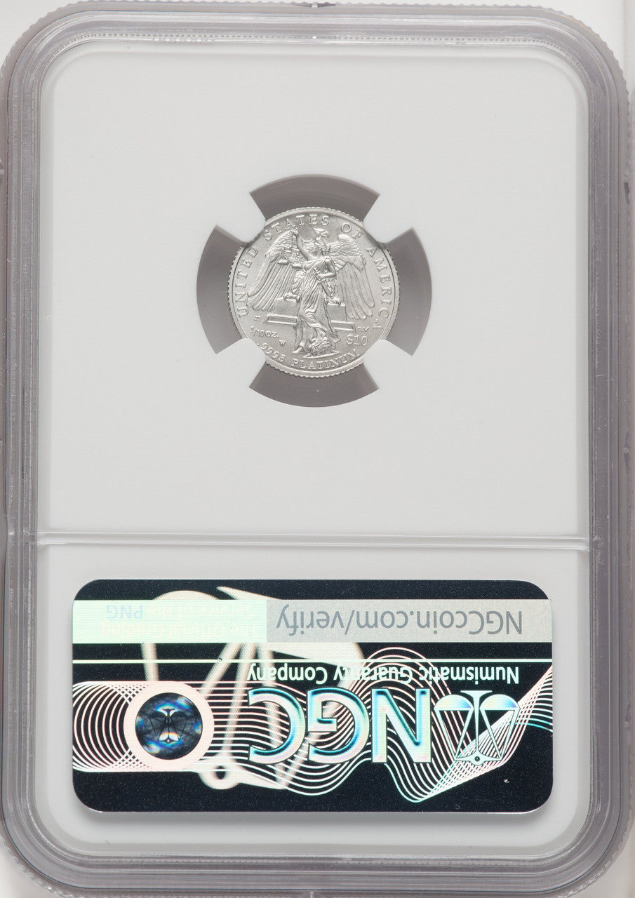 2008-W 4-Coin Set Burnished Platinum Eagles NGC MS70 Ed Moy Signed