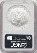 2008-W Silver Eagle Reverse of 2007 NGC MS70