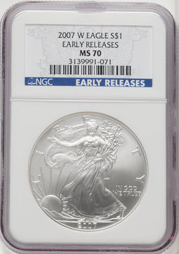 2007-W S$1 Silver Eagle First Strike NGC MS70 (762947018)
