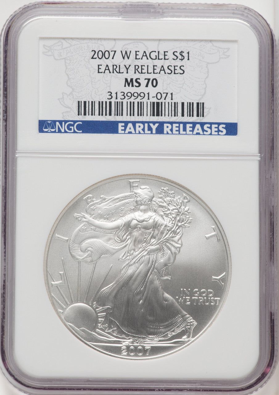 2007-W S$1 Silver Eagle First Strike NGC MS70 (762947018)