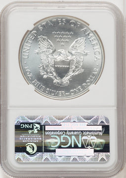 2013-W S$1 Silver Eagle Struck at West Point Brown Label NGC MS70