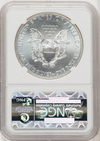 2013-W S$1 Silver Eagle Struck at West Point Brown Label NGC MS70