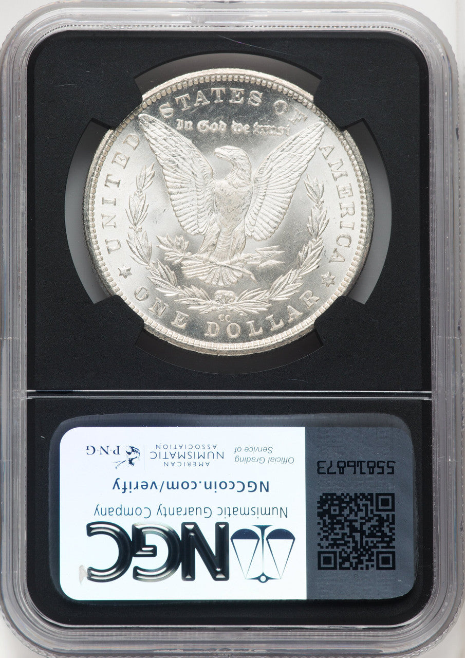 1883-CC $1 Mike Castle Blk Core Franklin Series Morgan Dollar NGC MS67