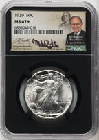 1939 50C Mike Castle Blk Core Franklin Series Walking Liberty Half Dollar NGC MS67+ (762048013)