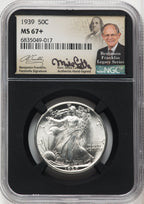 1939 50C Mike Castle Blk Core Franklin Series Walking Liberty Half Dollar NGC MS67+ (762048008)