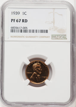1939 1C RD Proof Lincoln Cent NGC PR67 (765465003)
