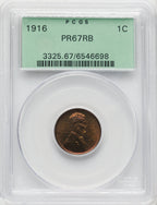 1916 1C RB Proof Lincoln Cent PCGS PR67