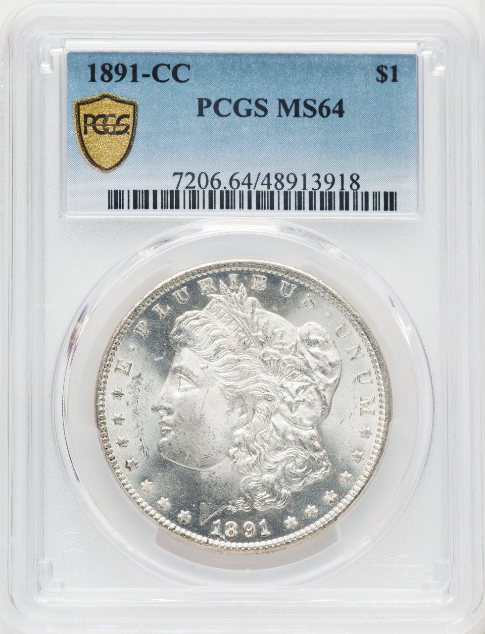 1891-CC $1 Morgan Dollar PCGS MS64 (505005006)