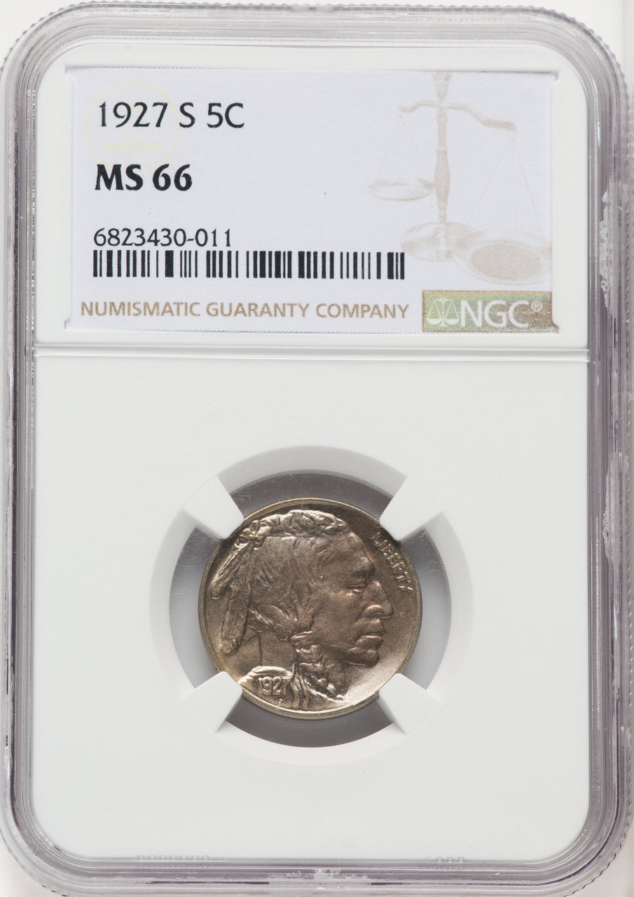 1927-S 5C Buffalo Nickel NGC MS66
