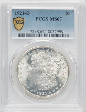1921-D $1 Morgan Dollar PCGS MS67