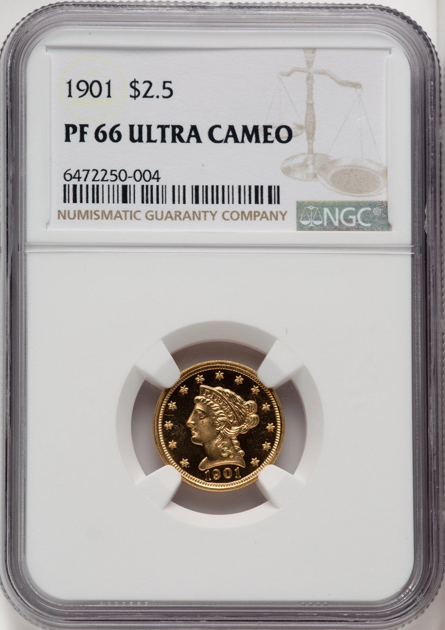 1901 $2.50 Proof Liberty Quarter Eagle NGC PR66