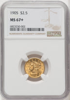 1905 $2.50 Liberty Quarter Eagle NGC MS67+