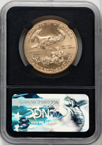 2017-W $50 One-Ounce Gold Eagle Burnished First Day of Issue FDI Ed Moy NGC MS70