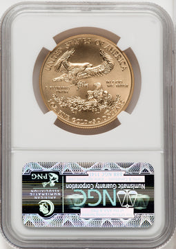 2012-W $50 One Ounce Gold Eagle First Strike FR Blue NGC MS70