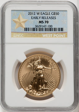 2012-W $50 Gold Eagle Early Releases NGC MS70