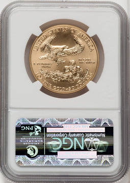 2013-W $50 One-Ounce Gold Eagle Brown Label NGC MS70