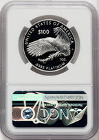 2021-W $100 One-Ounce Platinum Eagle Freedom of Religion First Strike ER Mike Castle NGC PF70