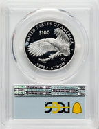 2020-W $100 One Ounce Platinum Eagle Happiness First Day of Issue PRDC FDI Flag PCGS PR70