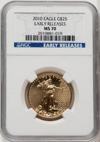 2010 $25 Half-Ounce Gold Eagle First Strike NGC MS70