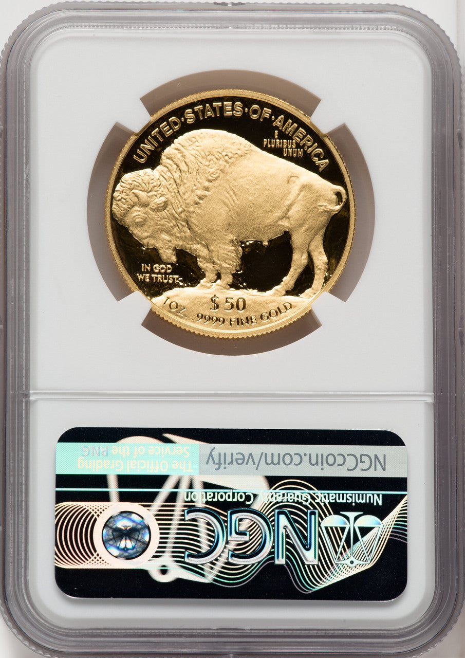 2022-W G$50 Gold Buffalo FDI DCAM FDI Mike Castle NGC PF70