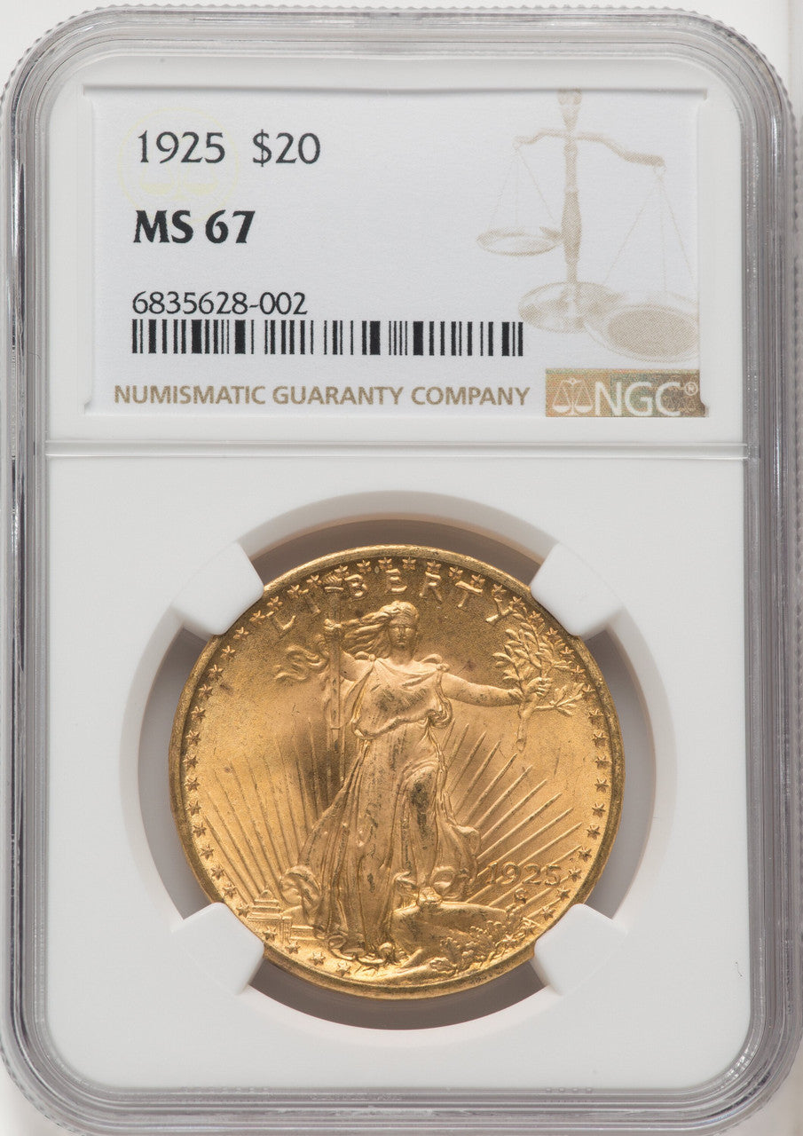 1925 $20 Saint-Gaudens Double Eagle NGC MS67 (767362038)
