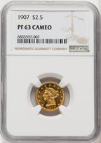 1907 $2.50 CA Proof Liberty Quarter Eagle NGC PR63