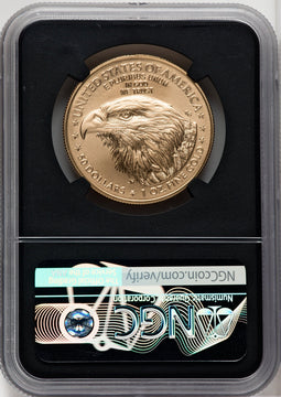 2021-W One-Ounce Gold Eagle Type Two Burnished First Strike Gold Foil NGC MS70