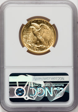 2016-W 50C 24K Gold Half-Ounce Brown Label NGC MS70