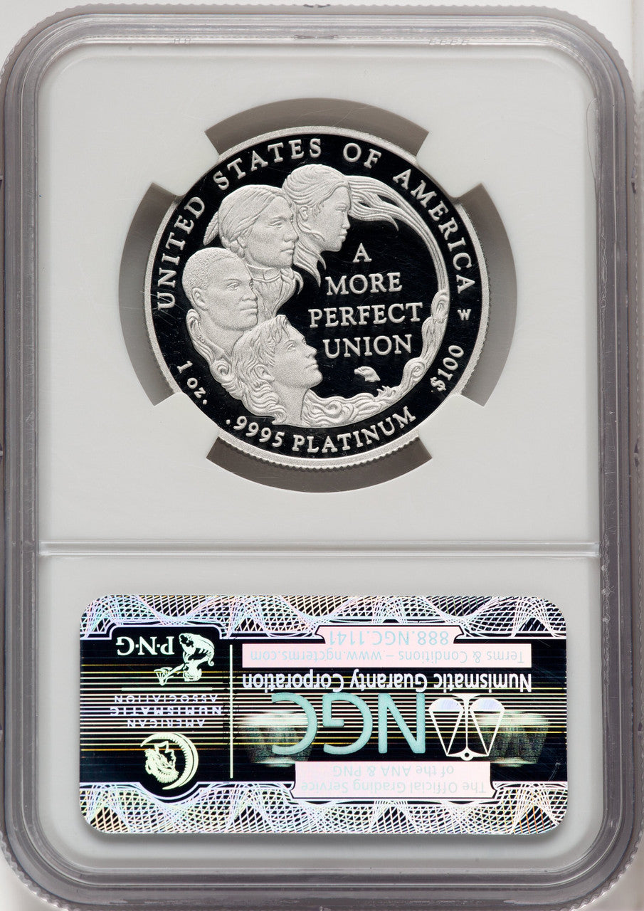 2009-W $100 One-Ounce Platinum Eagle First Strike ER Blue NGC PF70