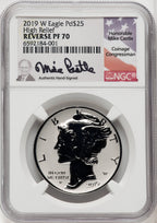 2019-W $25 Palladium Reverse Proof Mike Castle NGC PF70
