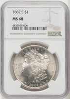 1882-S $1 Morgan Dollar NGC MS68 (766345008)