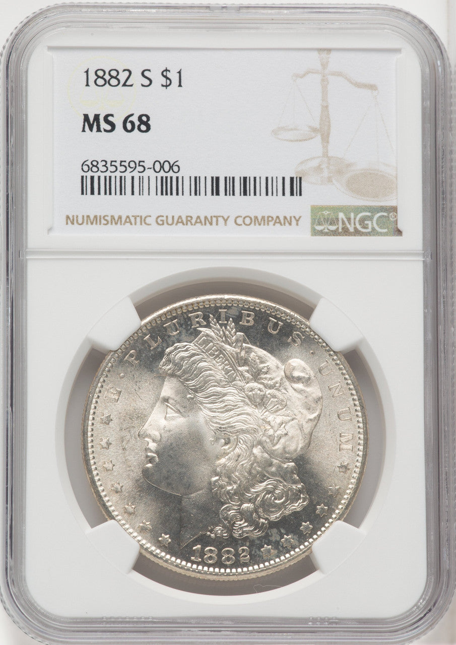 1882-S $1 Morgan Dollar NGC MS68 (766345008)