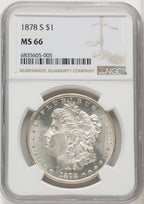 1878-S $1 Morgan Dollar NGC MS66 (767538008)