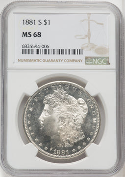 1881-S $1 Morgan Dollar NGC MS68 (766895006)