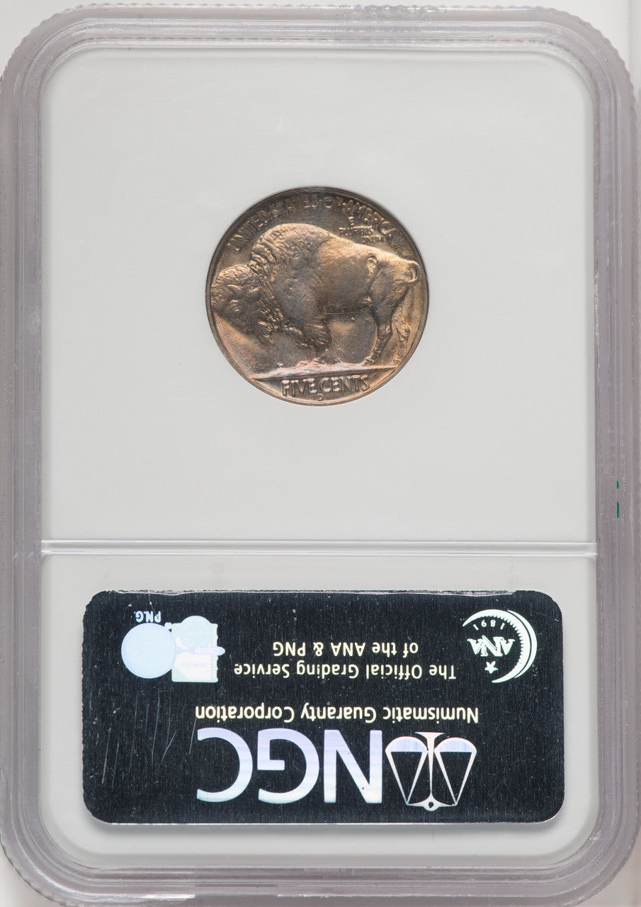 1937-D 5C Three-Legged FS-901 Buffalo Nickel NGC MS65 (767552001)