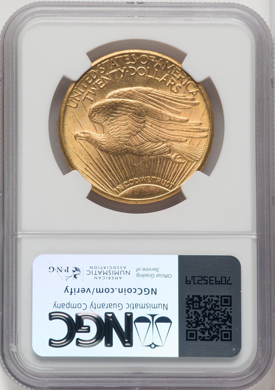 1911-D $20 Saint-Gaudens Double Eagle NGC MS66+