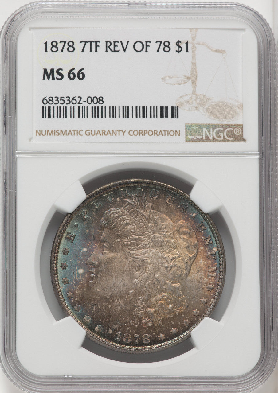 1878 7TF Reverse of 1878 Morgan Dollar NGC MS66