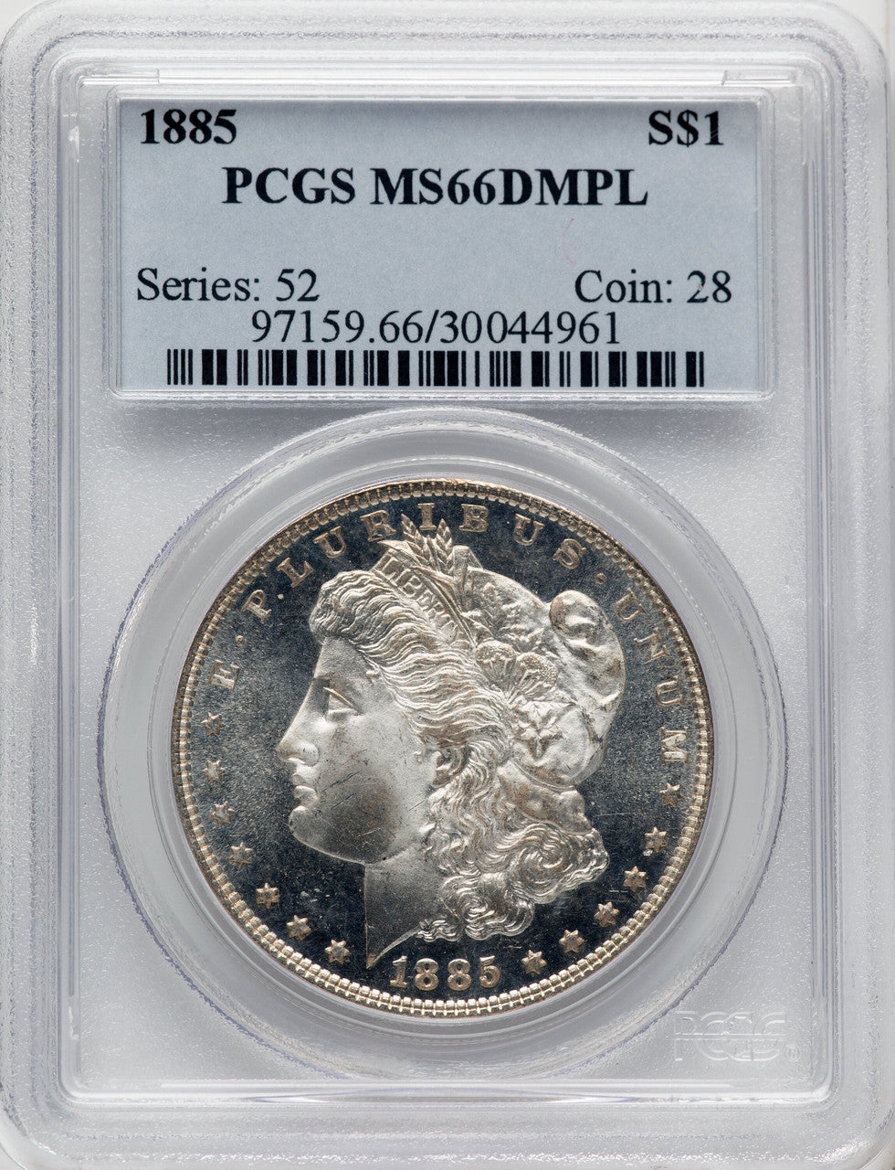 1885 $1 Morgan DMPL Morgan Dollar PCGS MS66