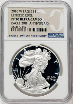 2016-W Silver Eagle 30th Anniversary NGC PF70