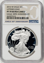 2016-W Silver Eagle 30th Anniversary NGC PF70