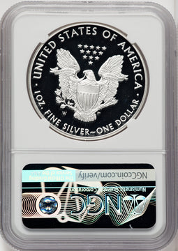 2016-W S$1 Silver Eagle Lettered Edge 30th Anniversary Mike Castle NGC PF70