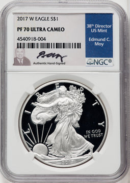 2017-W S$1 Silver Eagle NGC PF70