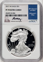 2017-W S$1 Silver Eagle NGC PF70