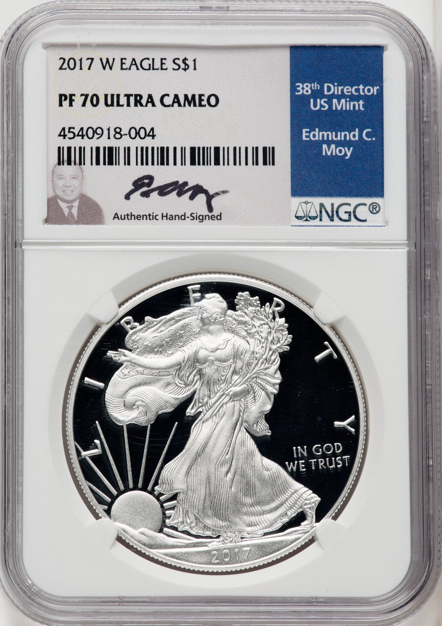 2017-W S$1 Silver Eagle NGC PF70
