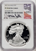 2017-W S$1 Silver Eagle Mike Castle NGC PF70