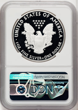 2018-W S$1 Silver Eagle Brown Label NGC PF70