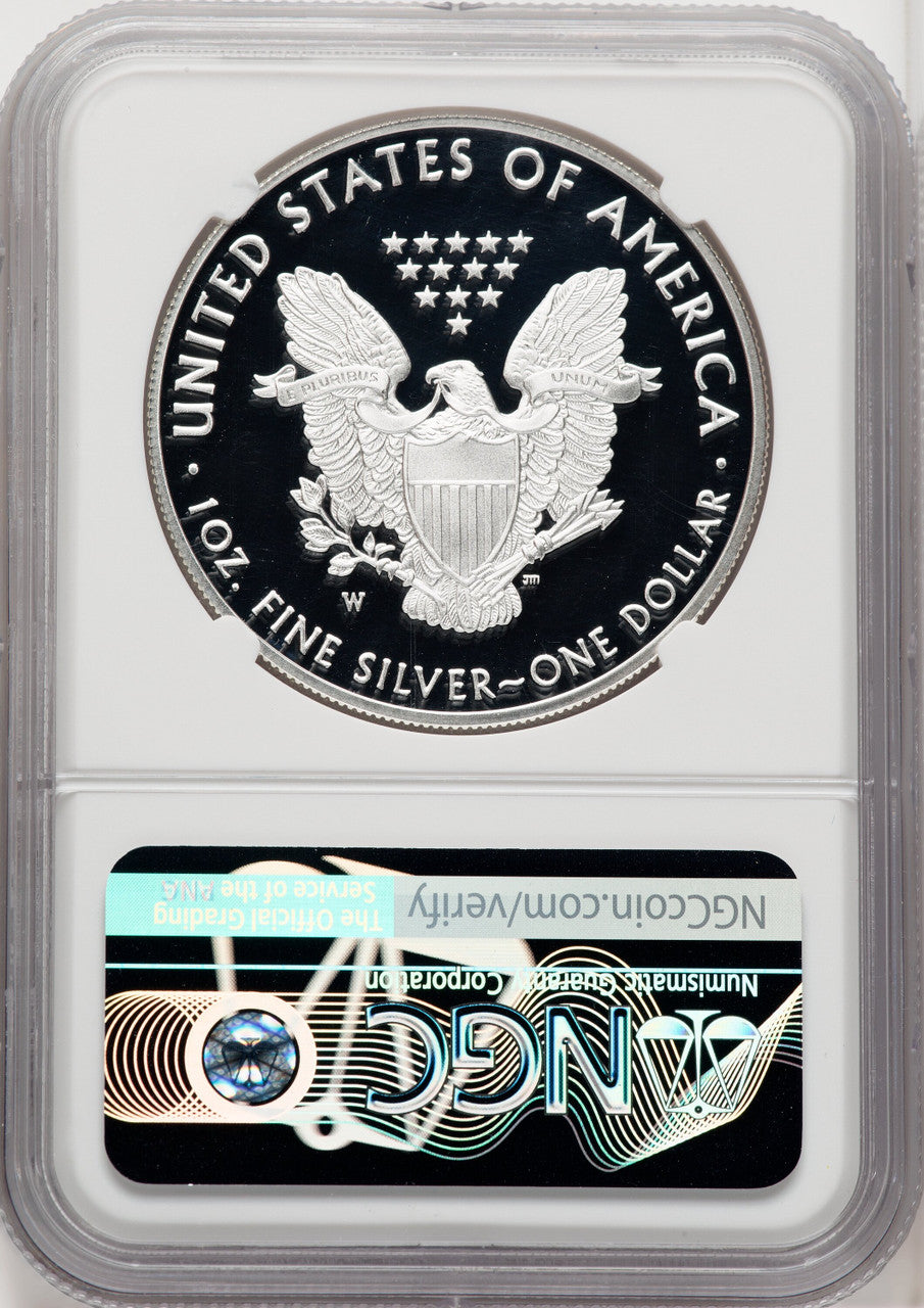 2019-W S$1 Silver Eagle Brown Label NGC PF70