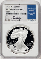 2020-W Silver Eagle PRDC NGC PF70 Ed Moy